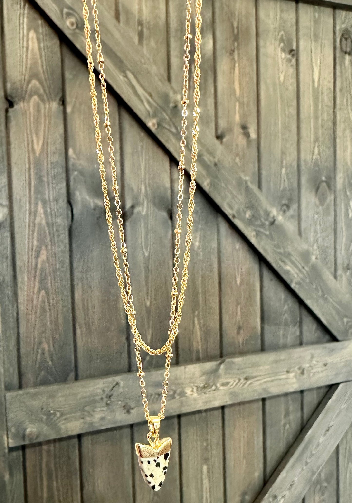 Double Arrowhead Necklace