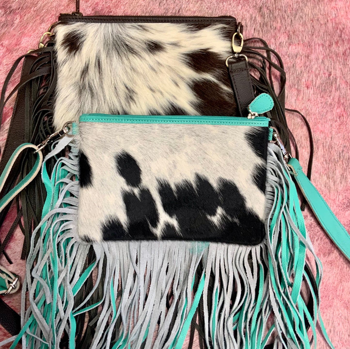 Cowhide Fringe Purses