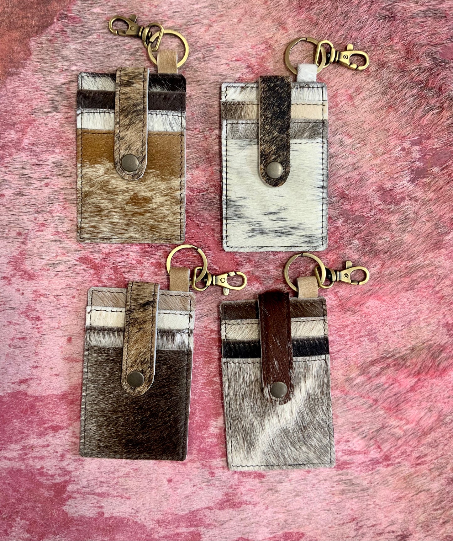 Cowhide Keychain Wallet