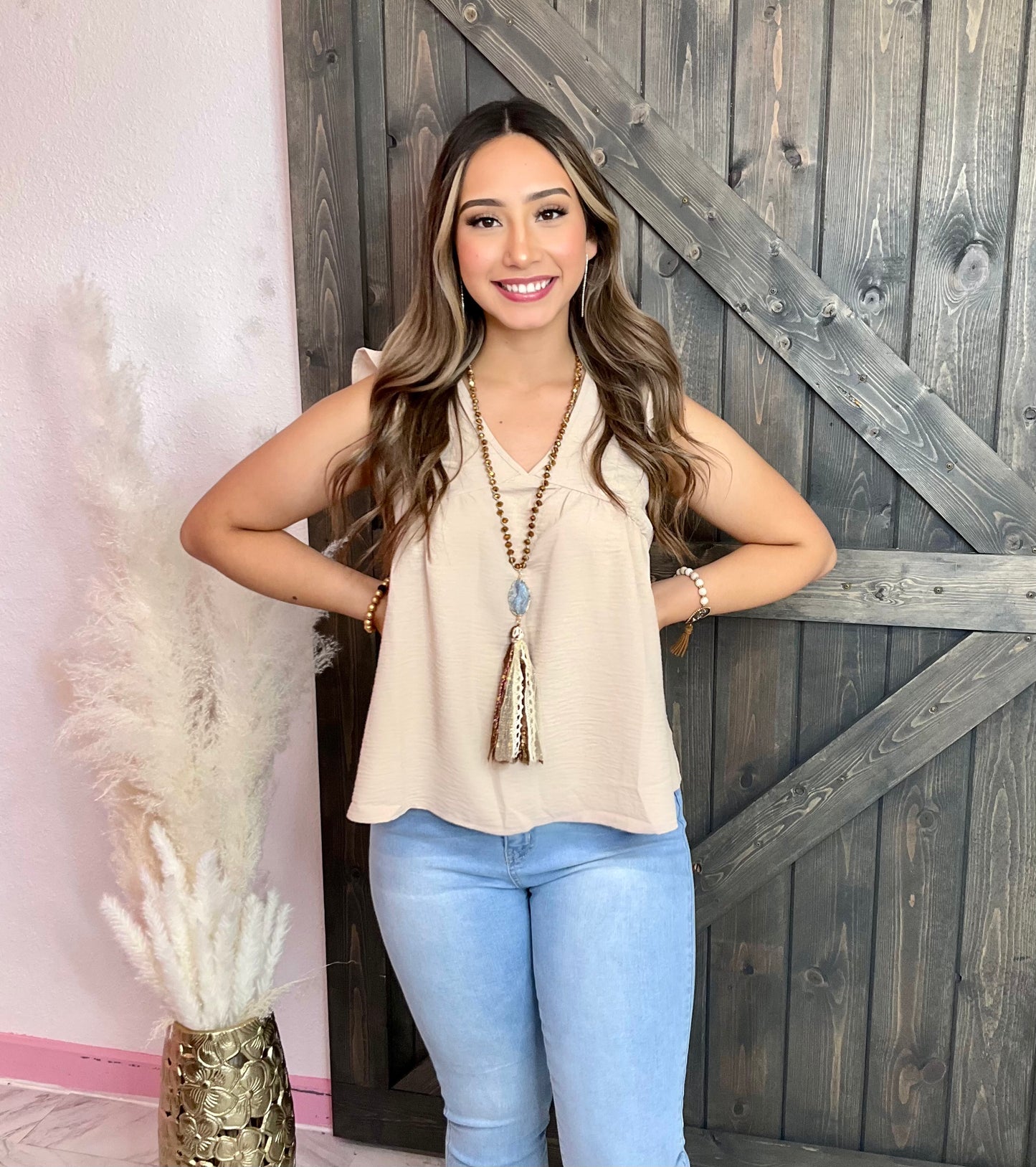 Flutter Sleeve Babydoll Top