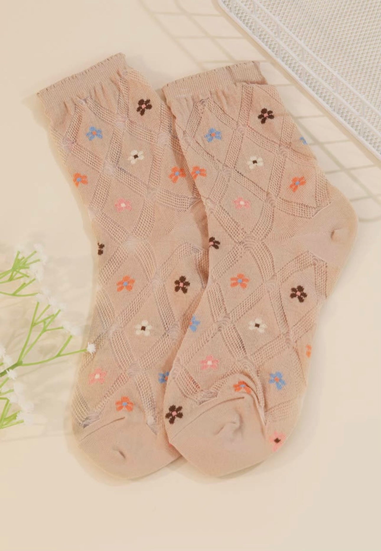 Flower Print Socks