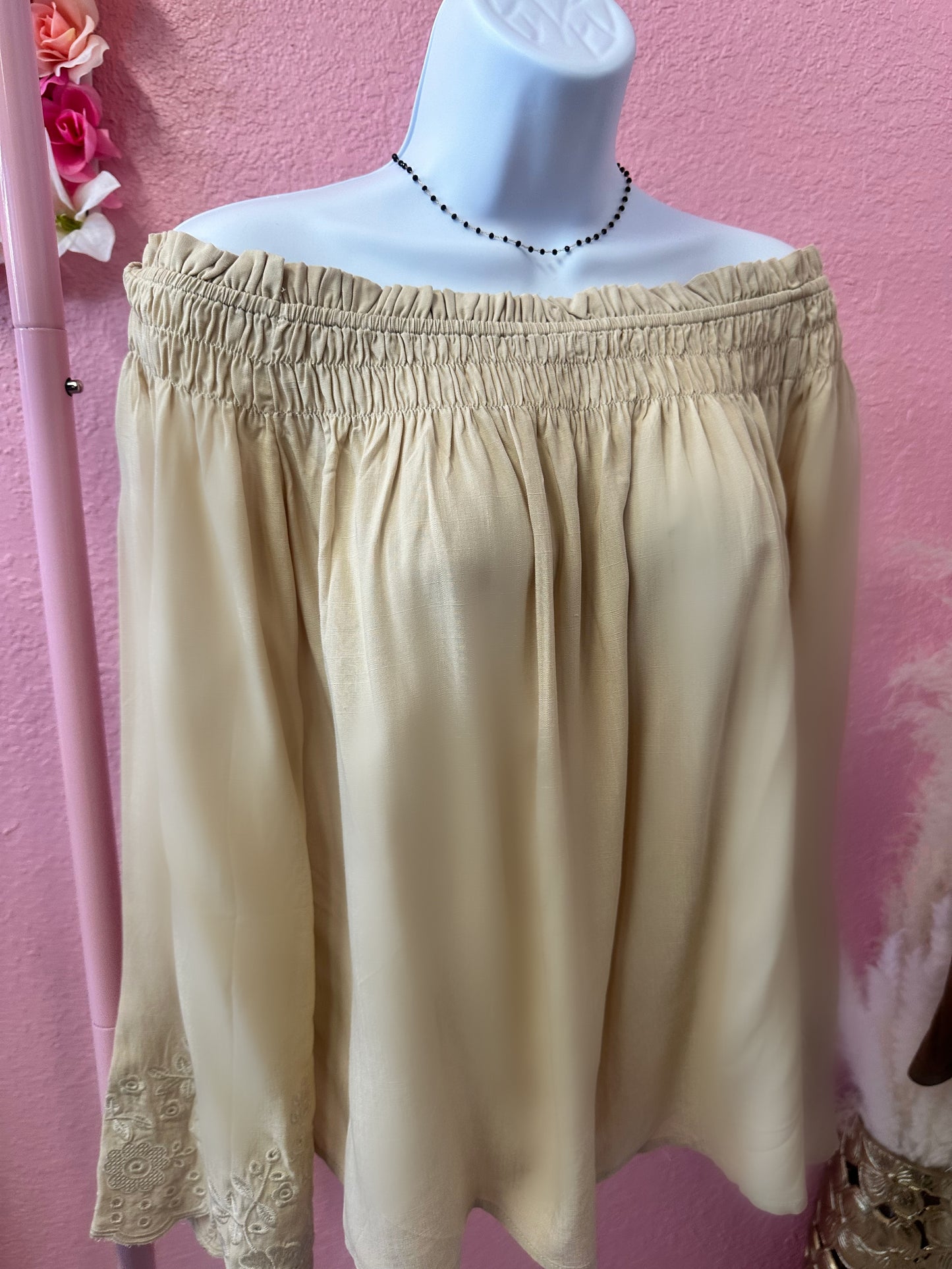 Lace Off Shoulder Blouse