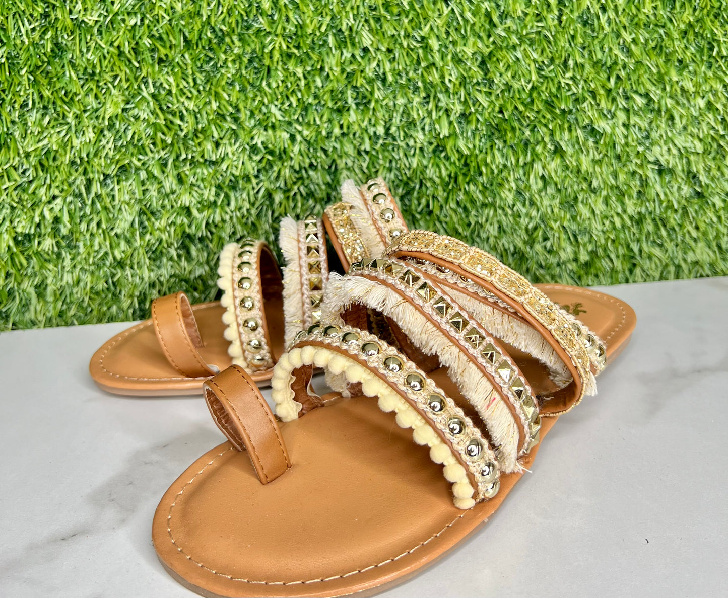 Boho Champagne Sandals