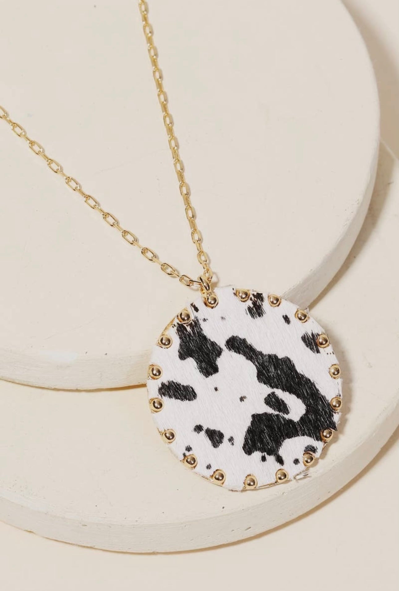 Faux Animal Print Necklace