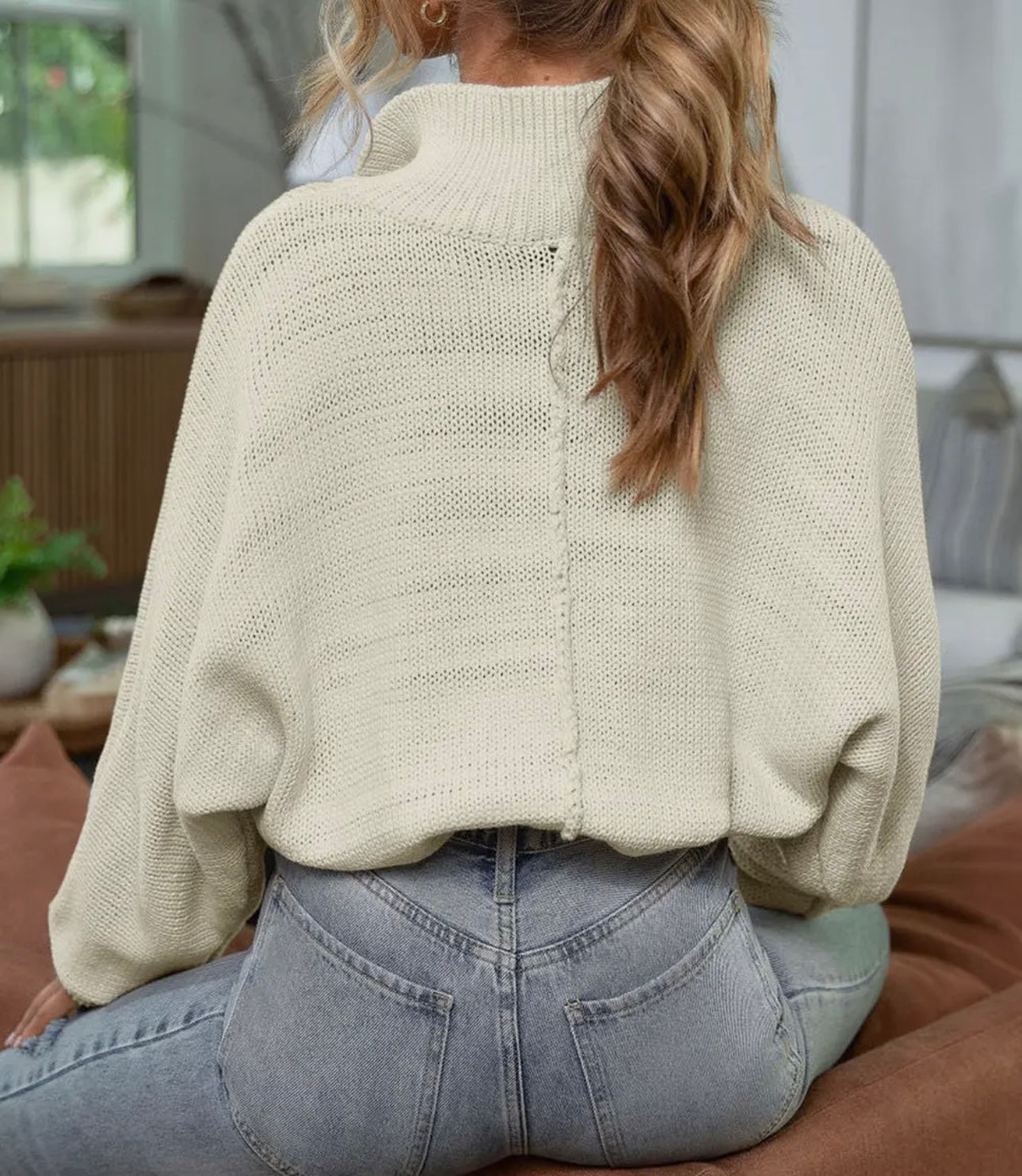 Pearl Button Dolman Sweater