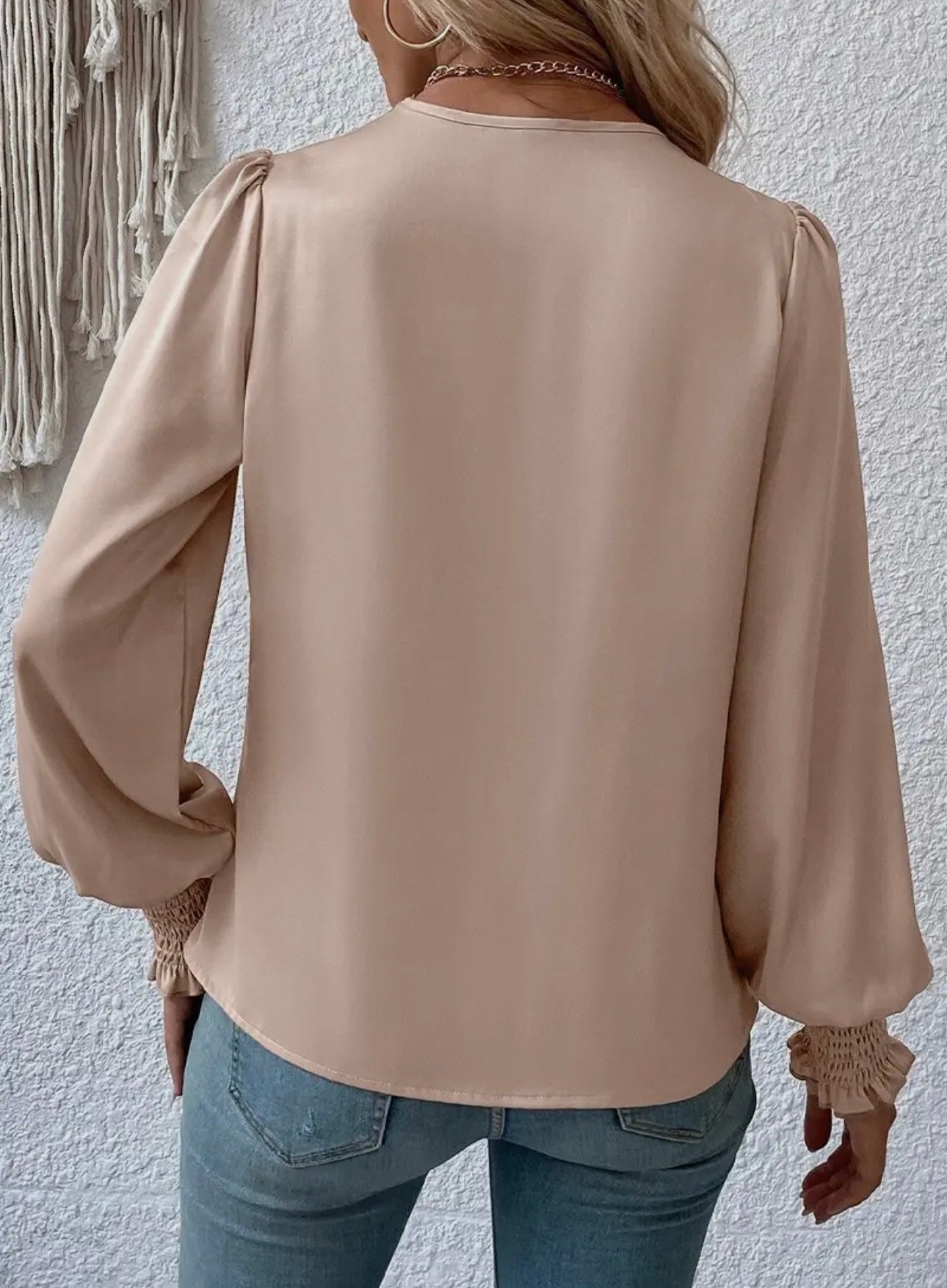 Cross Wrap Ribbed Blouse