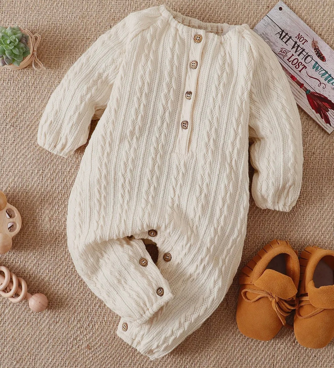 Baby Knitted Long Sleeve Jumpsuit