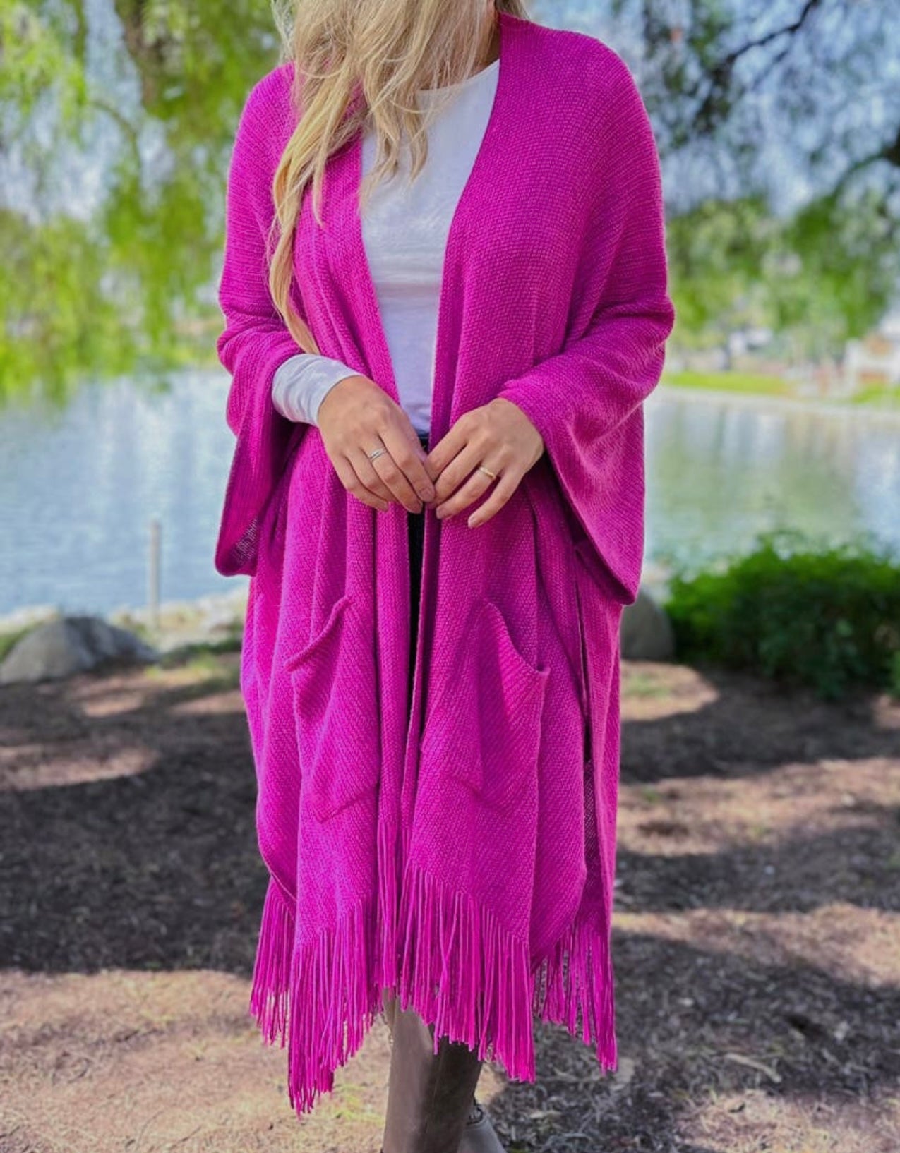 Pink Soft Knitted Cardigan