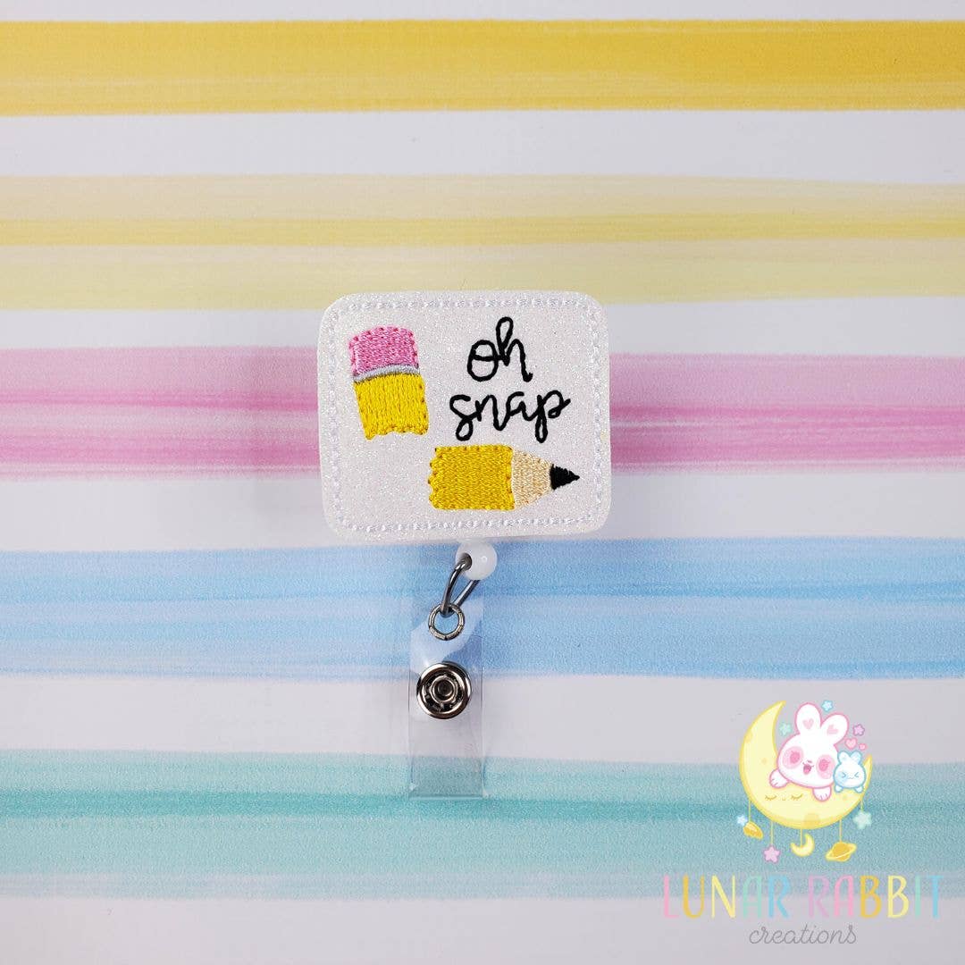 Oh Snap Pencil Badge Pal: Belt Clip / Black