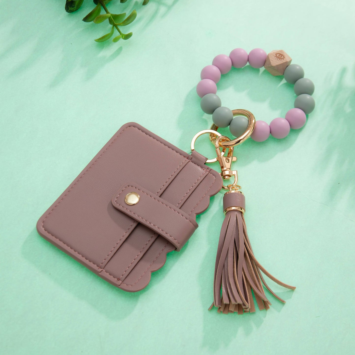 Cute Card Holder Case: Taupe