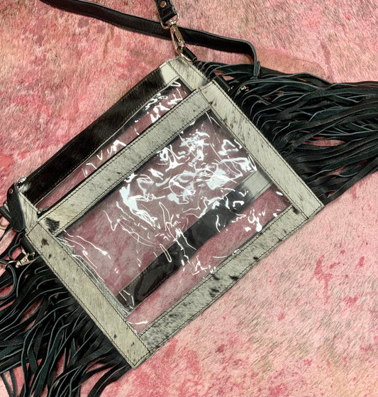 Cowhide Clear Purse