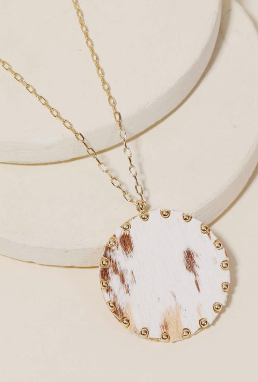 Faux Animal Print Necklace