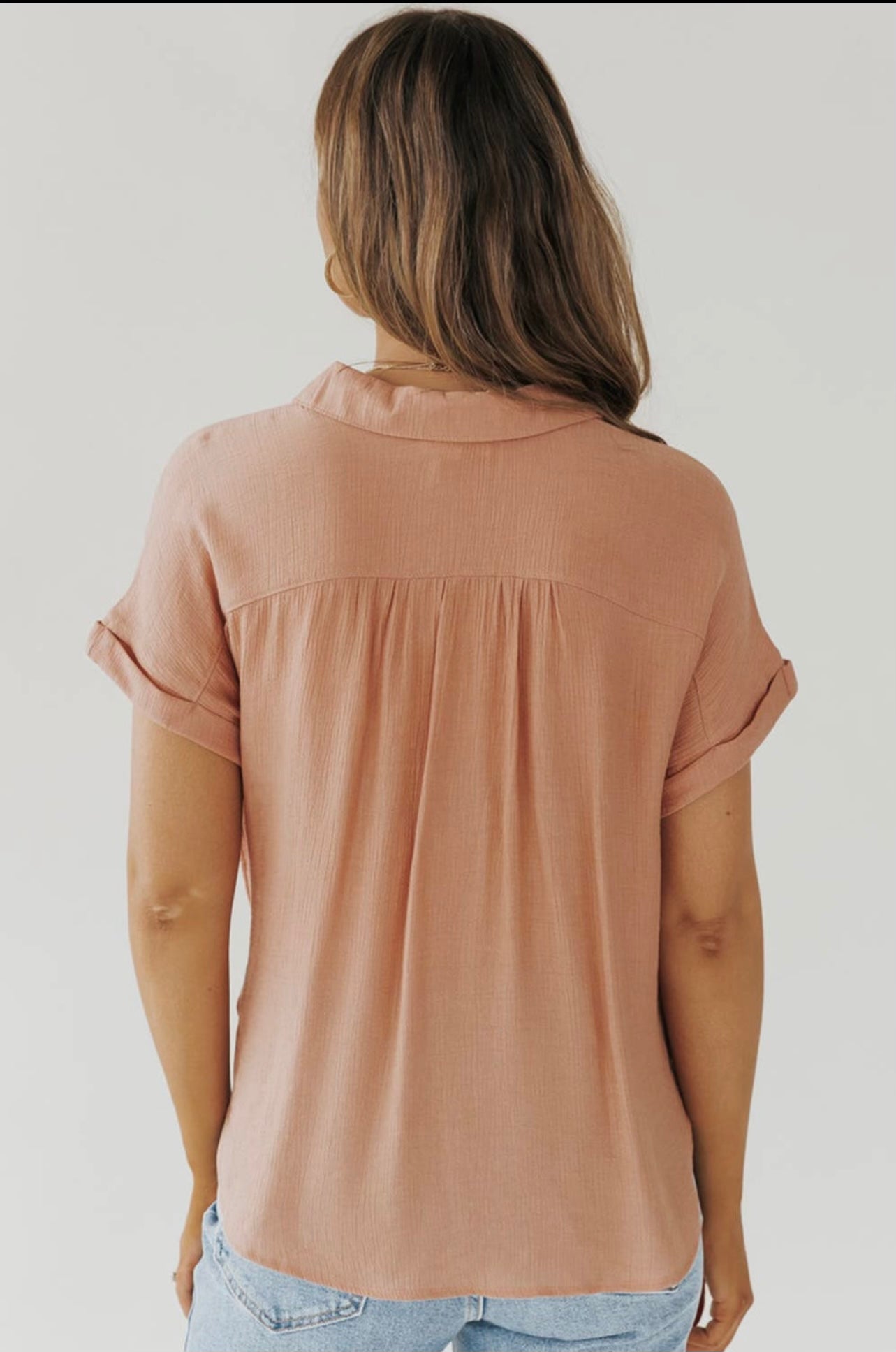 Henley Button Blouse