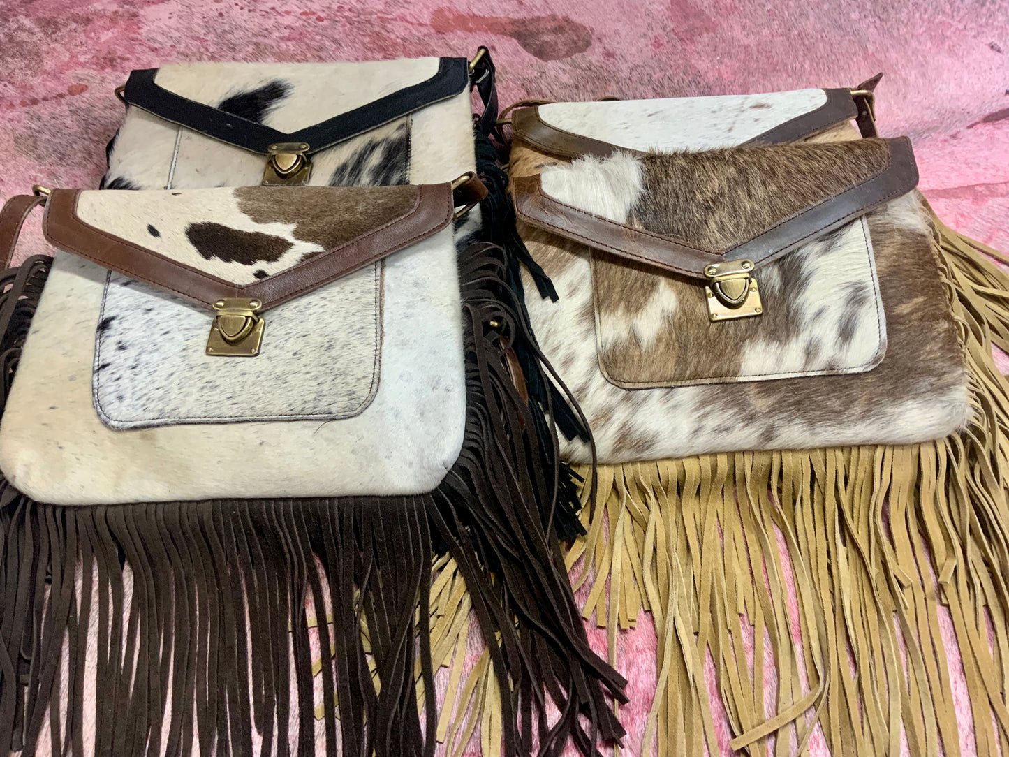 Cowhide Fringe Purse