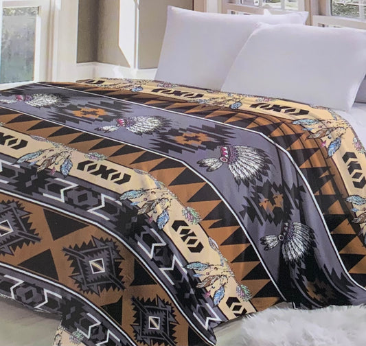 Brown Navajo Throw