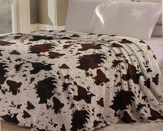 Cow Print Throw
