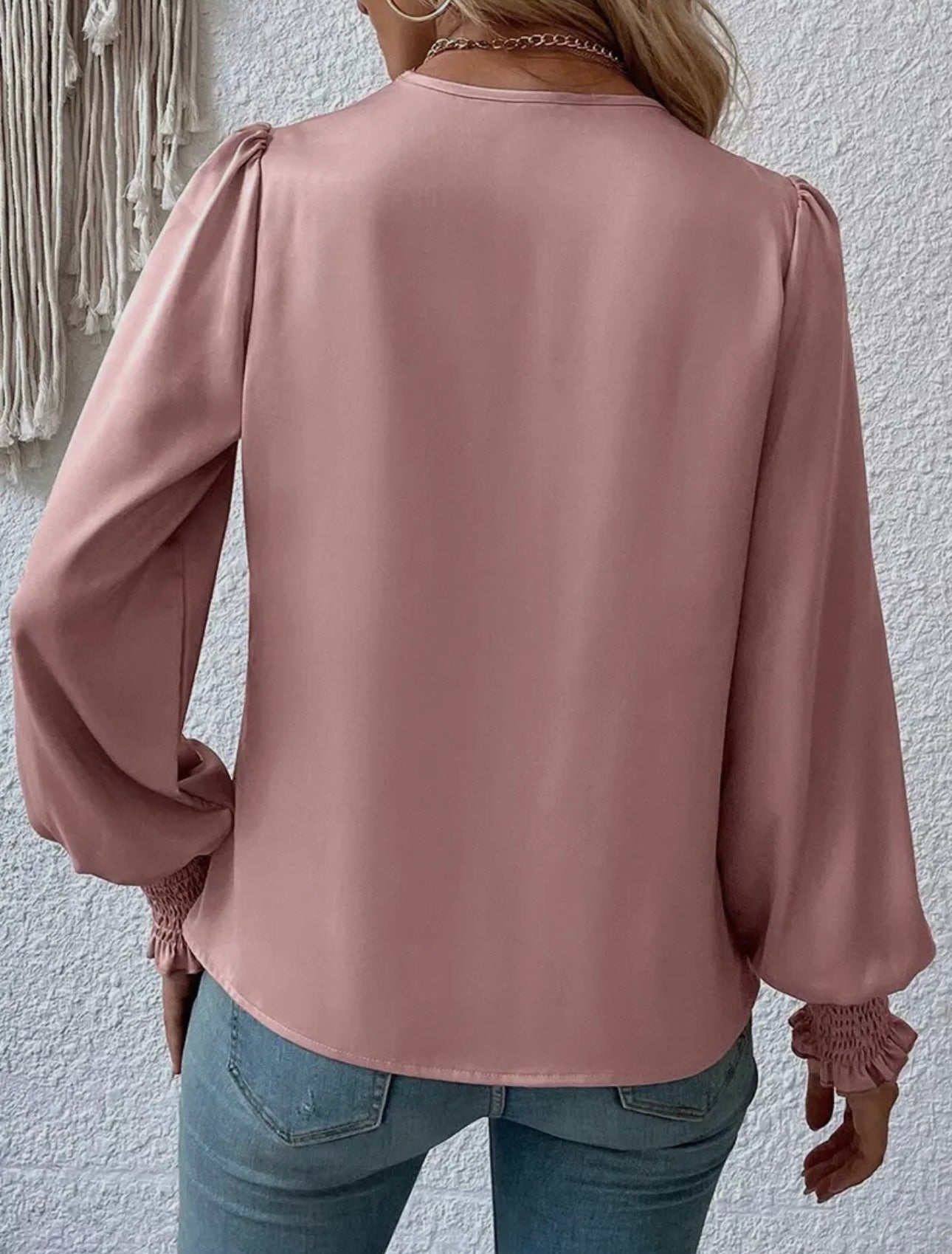 Cross Wrap Ribbed Blouse