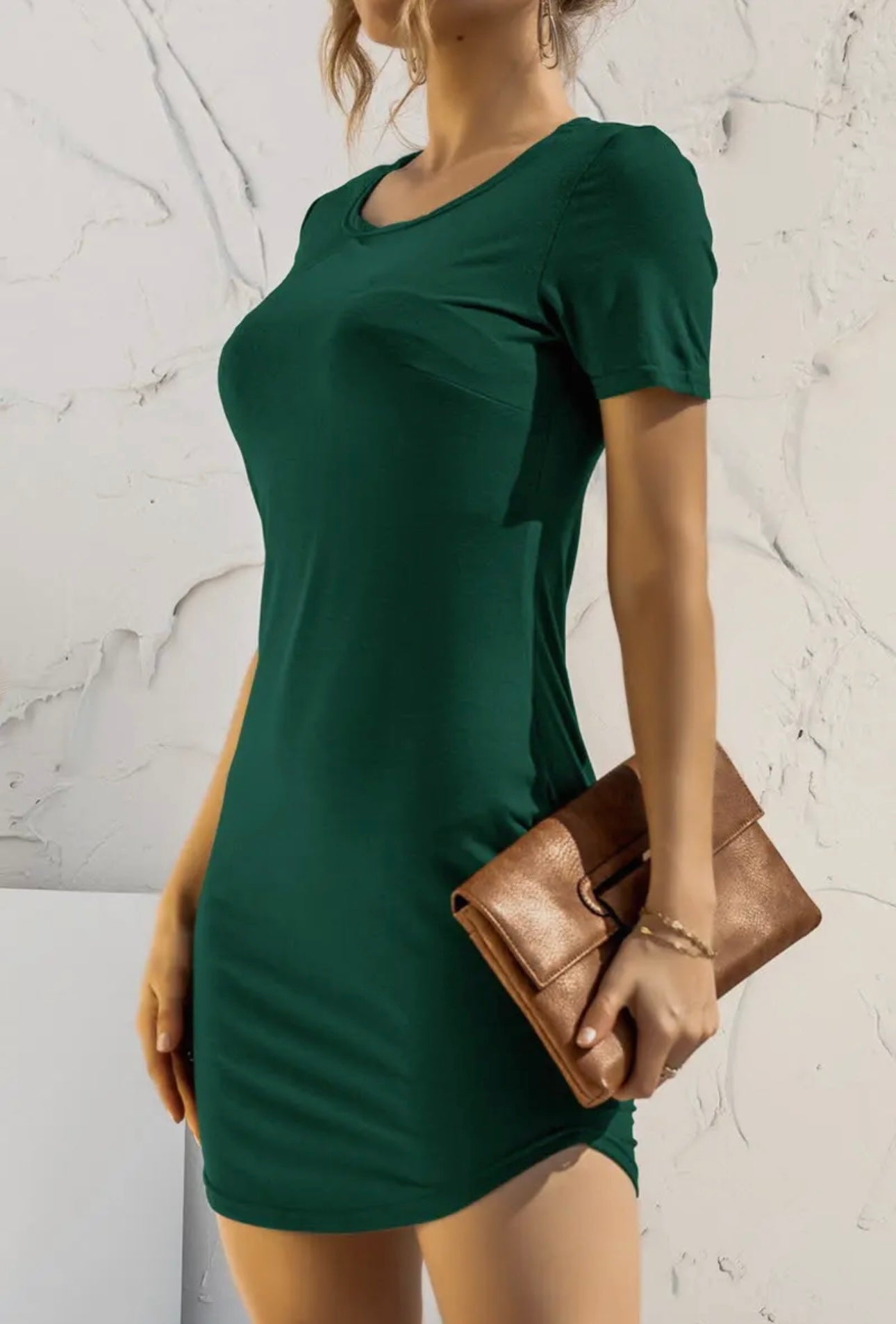 Short Sleeve Slim Dress