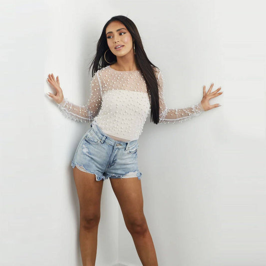 Pearl Sheer Top